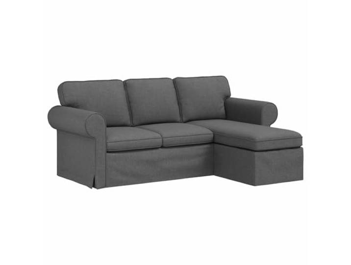 vidaXL Sofa Dunkelgrau 195 x 138 x 80 cm Stoff Mehrere Teile für einfache Neukonfiguration