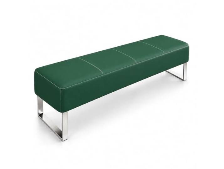 Empfangsbank aus Kunstleder, Belastbare Sitzbank ohne Lehne mit Metallfüßen Gewerbliche Gästebank für Wartezimmer, Büros, Praxen, Salons, Spas und Friseursalons(G,120cm/47.2in)