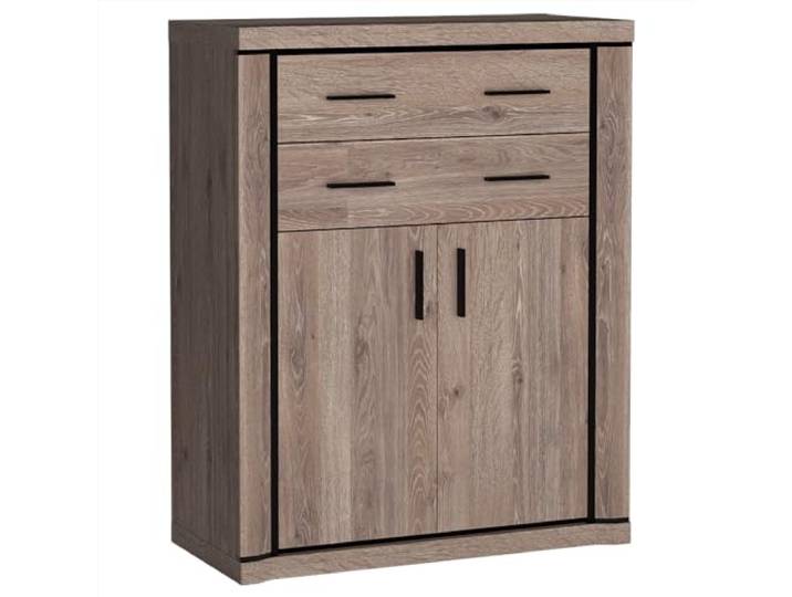 Lomadox Kommode Highboard in Trüffel Eiche