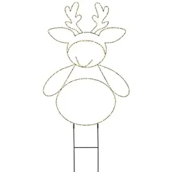 MARELIDA LED Gartenstecker Rentier Silhouette 450LED H:77cm Weihnachtsdeko Vorgarten