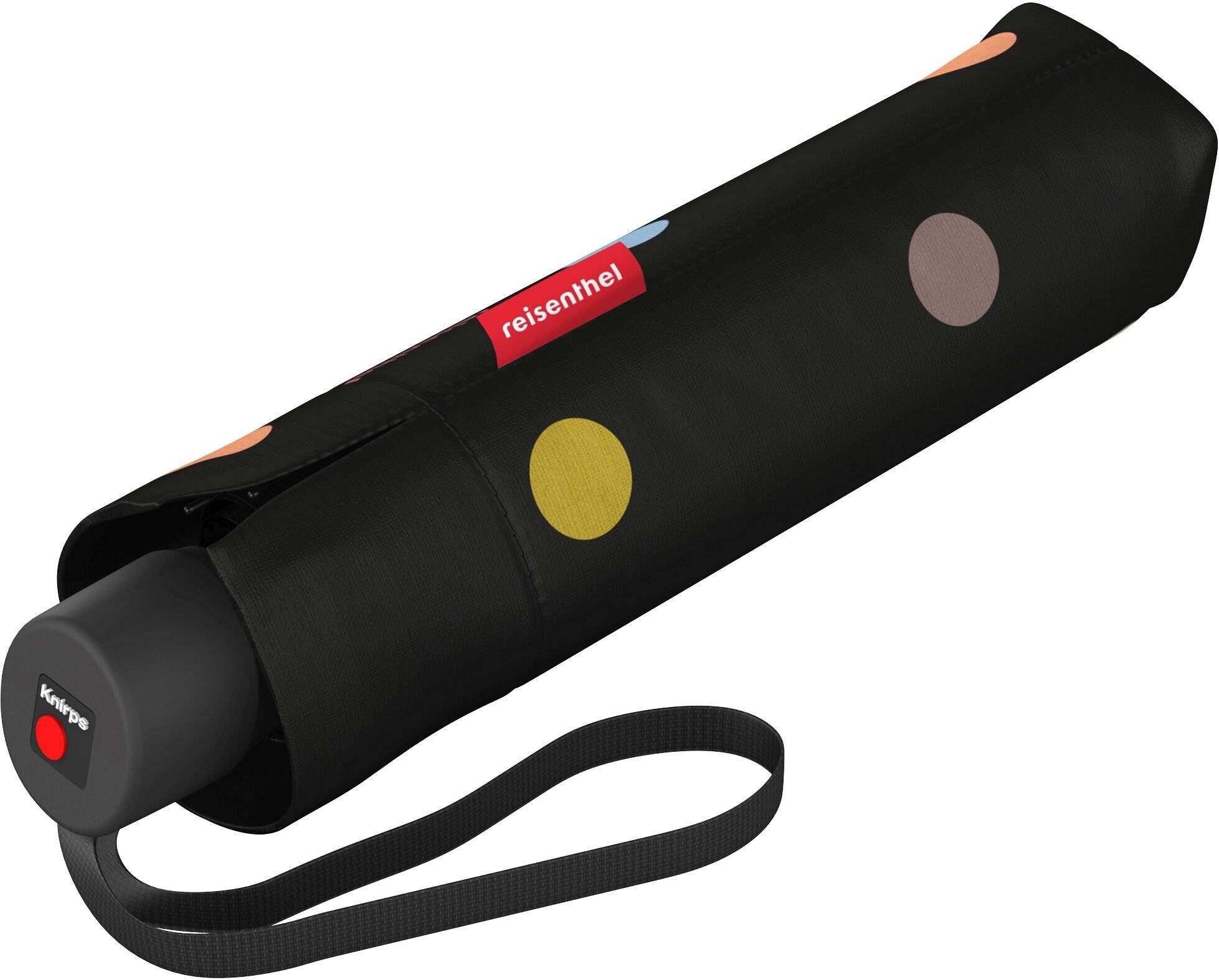 Taschenregenschirm REISENTHEL "Schirm Pocket Cla", bunt (bunt, schwarz), Ø:99cm, Obermaterial: 100% Polyester, Regenschirme, Taschenregenschirm bunt, schwarz Einheitsgröße