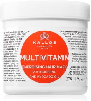 Kallos KJMN Professional Multivitamin máscara energizante para cabelo 275 ml. KJMN Professional Multivitamin