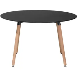 ESSTISCH 120/120/74 cm Schwarz, Hellbraun Rund Bovio