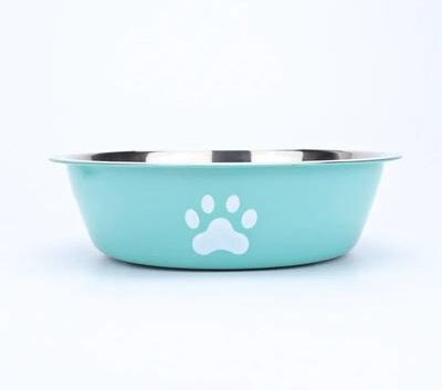 Uplift Essentials Anti Skid Stainless Steel Bowl High Performance Feeding Station With Integrated Silicone Base For Dogs & Cats blue 4.3 In (11 Cm)