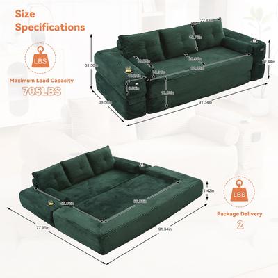 Convertible Sofa Bed With Minimalist Design