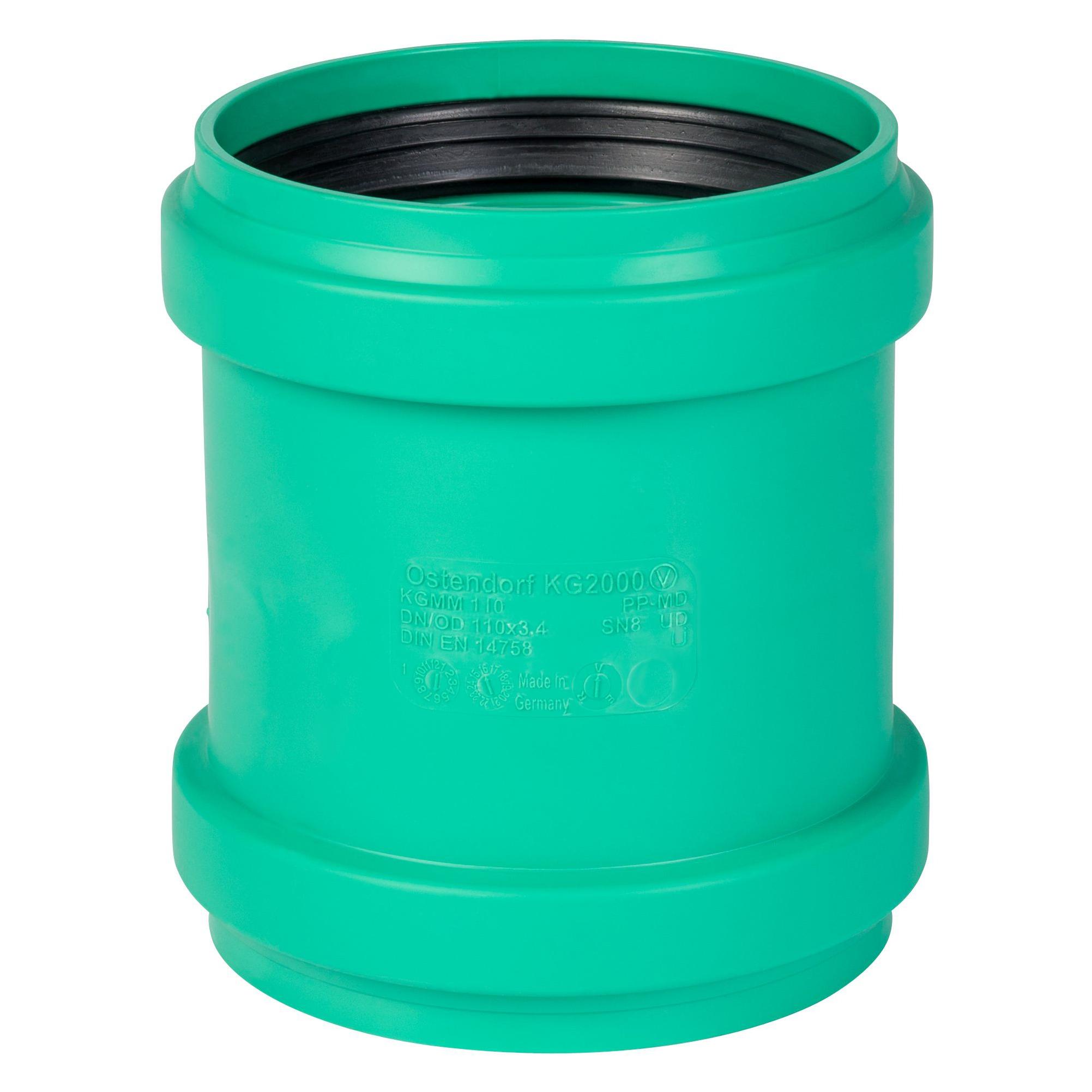 Ostendorf Kunststoffe KG2000-MM Doppelmuffe mit innenliegendem Steg DN 110 mm (777300)