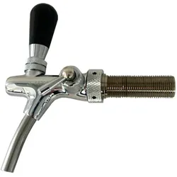 Ich-zapfe Zapfhahn, Bierzapfhahn, Schankhahn - 7 mm Ausführung, verchromt, Getränkespender Zubehör, Silber