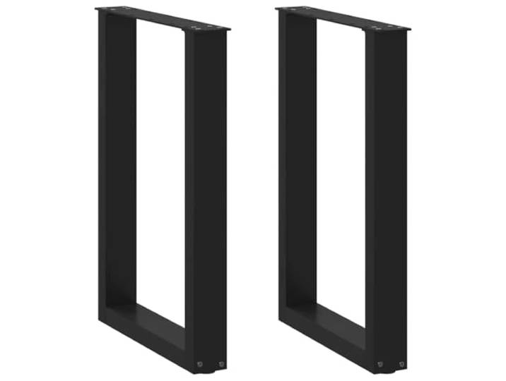 HGDFWRQW Tischbeine U-Form 2er Set 50x72-73 cm Esstisch Kufen Schwarz Nivellierfüße gegen Wackeln und Kratzer, vorgebohrte Montageplatte, ideal für DIY-Projekte im Esszimmer.