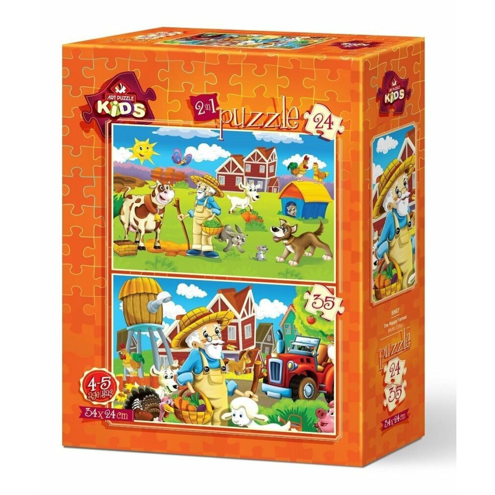 ART PUZZLE Happy Farmer Puzzel met 59 stukjes