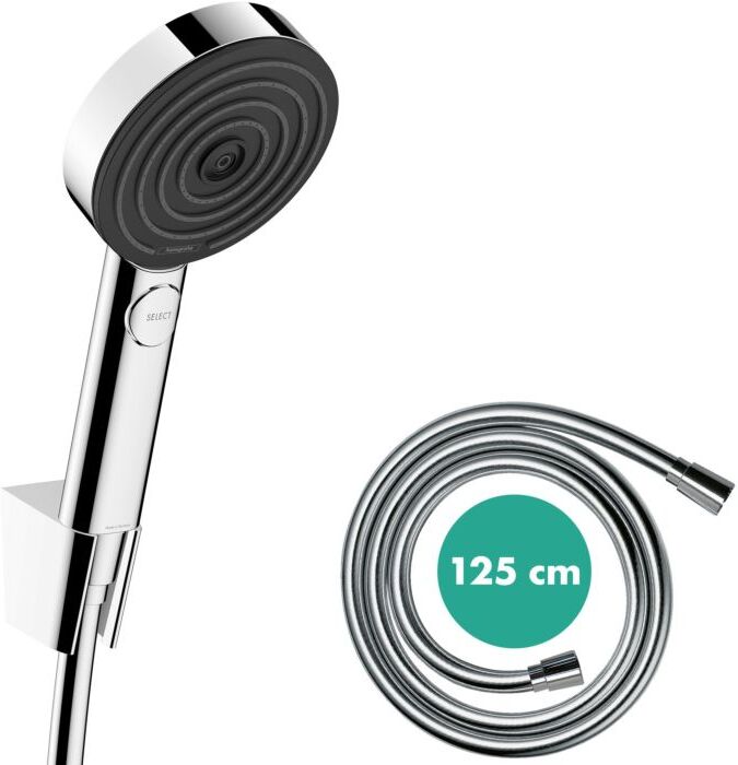 Hansgrohe Pulsify Select S Brausehalterset 24302000 Relaxation, mit Brauseschlauch 125cm, chrom