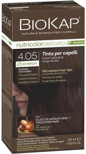 Biokap Nutricolor Delicato Rapid Hair Dye 4.05 Chocolate Brown