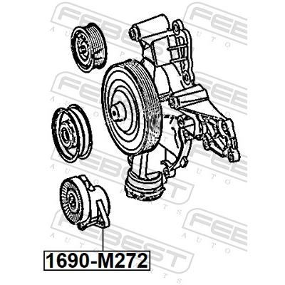 FEBEST Riemenspanner, Keilrippenriemen 1690-M272 für Mercedes Chrysler ALFAROME/Fiat/LANCI