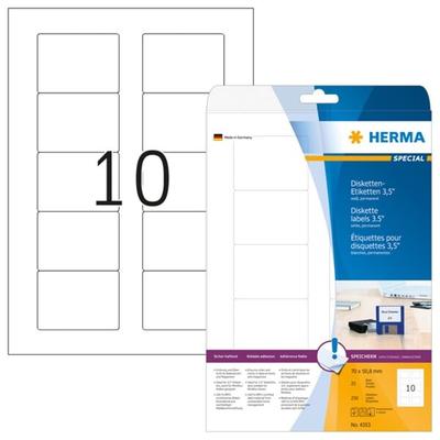HERMA Disketten-Etiketten 3,5' SPECIAL, 70 x 50,8 mm, weiß