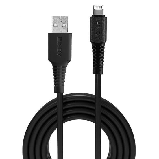 Lindy USB naar Lightning kabel, zwart, 1 meter
