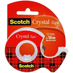 3M Scotch Crystal Klebeband 1 Rolle 12 mm x 10 m + Handabroller