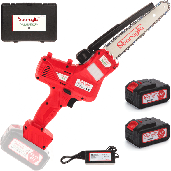 Sbaraglia Rambo Energy 21V -  Élagueuse manuelle à batterie - 2 x 21V/5.2 Ah
