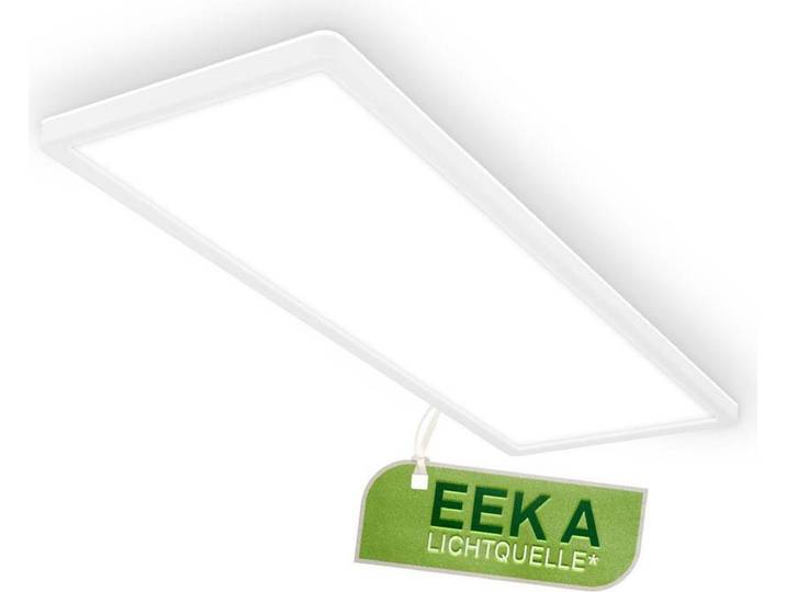 LED Deckenlampe Deckenleuchte, mit EEKA Lichtquelle*, Indirektes Licht, Wohnzimmer, Schlafzimmer, Küchenlampe Flach, Weiß, 58 x 20 x 3 cm