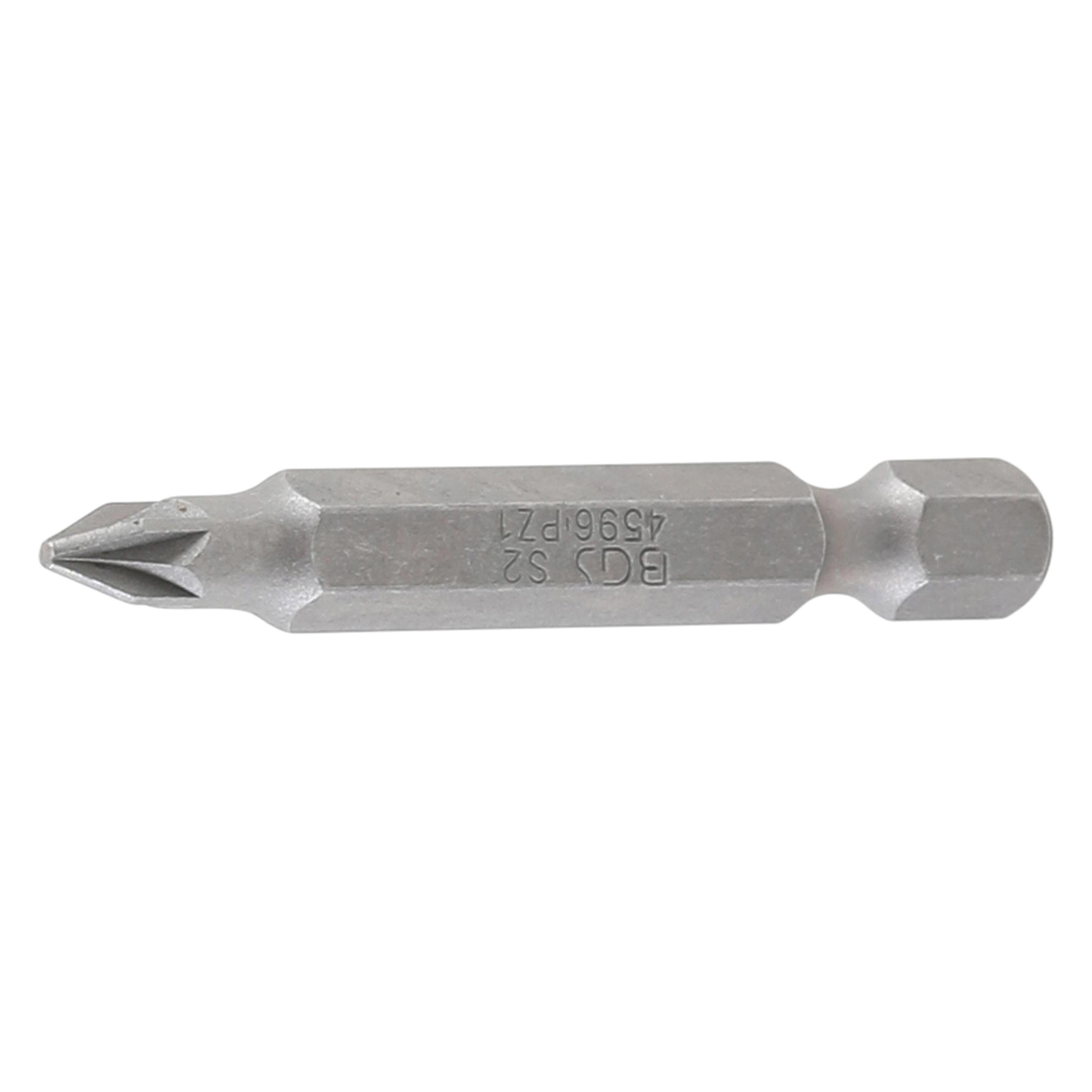 BGS Bit Länge 50 mm Antrieb Aussensechskant 6,3 mm (1/4") Kreuzschlitz PZ1 (4596)