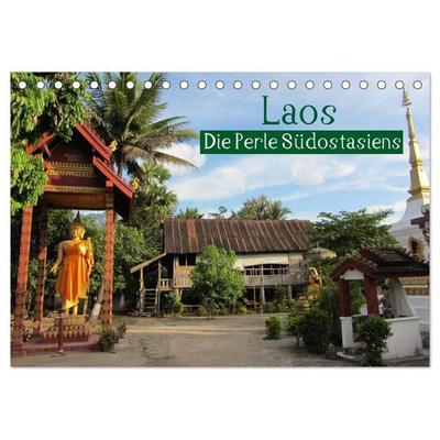 Laos - Die Perle Südostasiens (Tischkalender 2027 DIN A5 quer), CALVENDO Monatskalender