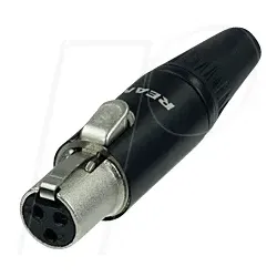 REAN T3FC-B - TINY xlr Kabelbuchse, 3-pol