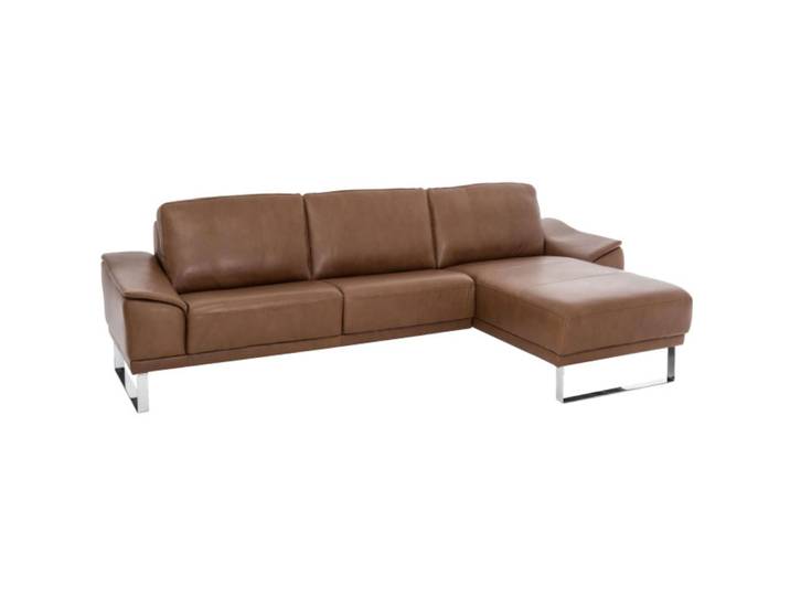 Ecksofa Julia Leder braun B 334 T 185 cm