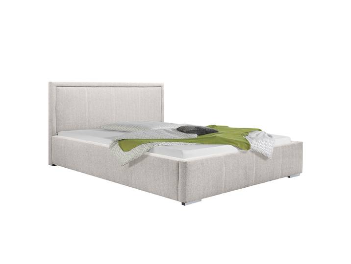 Lit rembourré 180 x 200cm Tissu Genia Beige