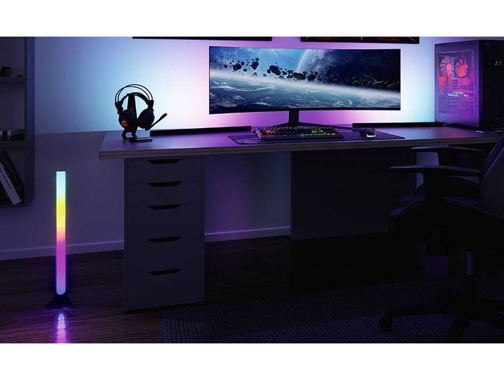 LED-Lightbar Set Dynamic Rainbow 61cm Schwarz Aluminium, lackiert Polycarbonat LED LED-Platine