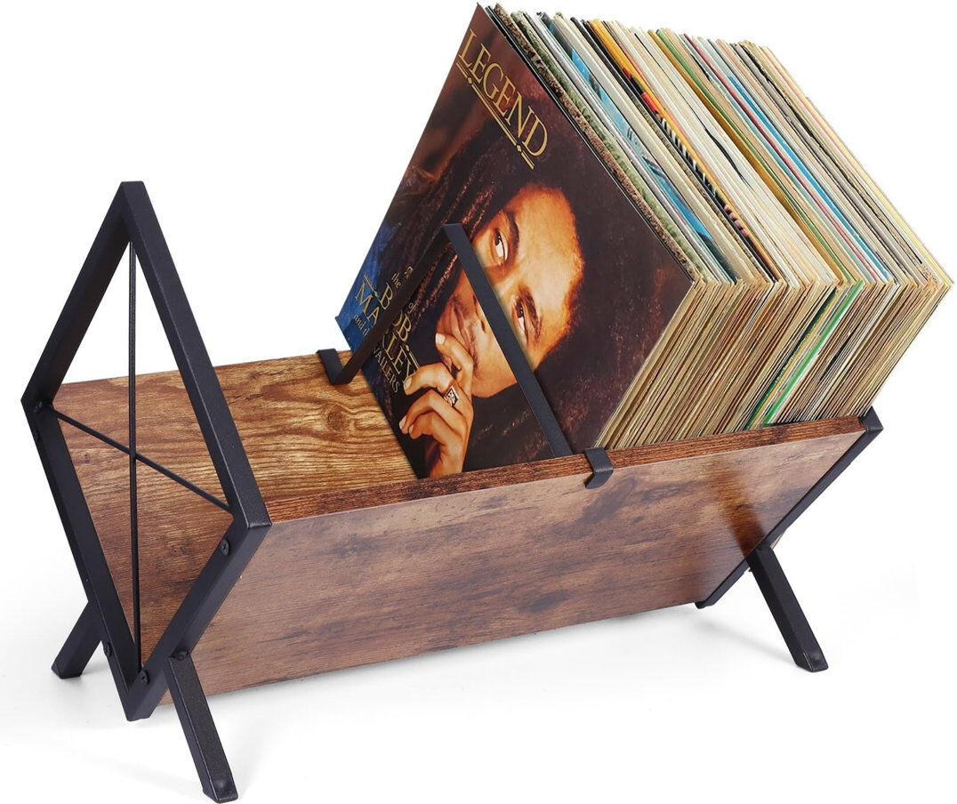 Rio Iron 30.5 cm H Media Shelves Brown 30.5cm H X 6.5cm W X 40.5cm D