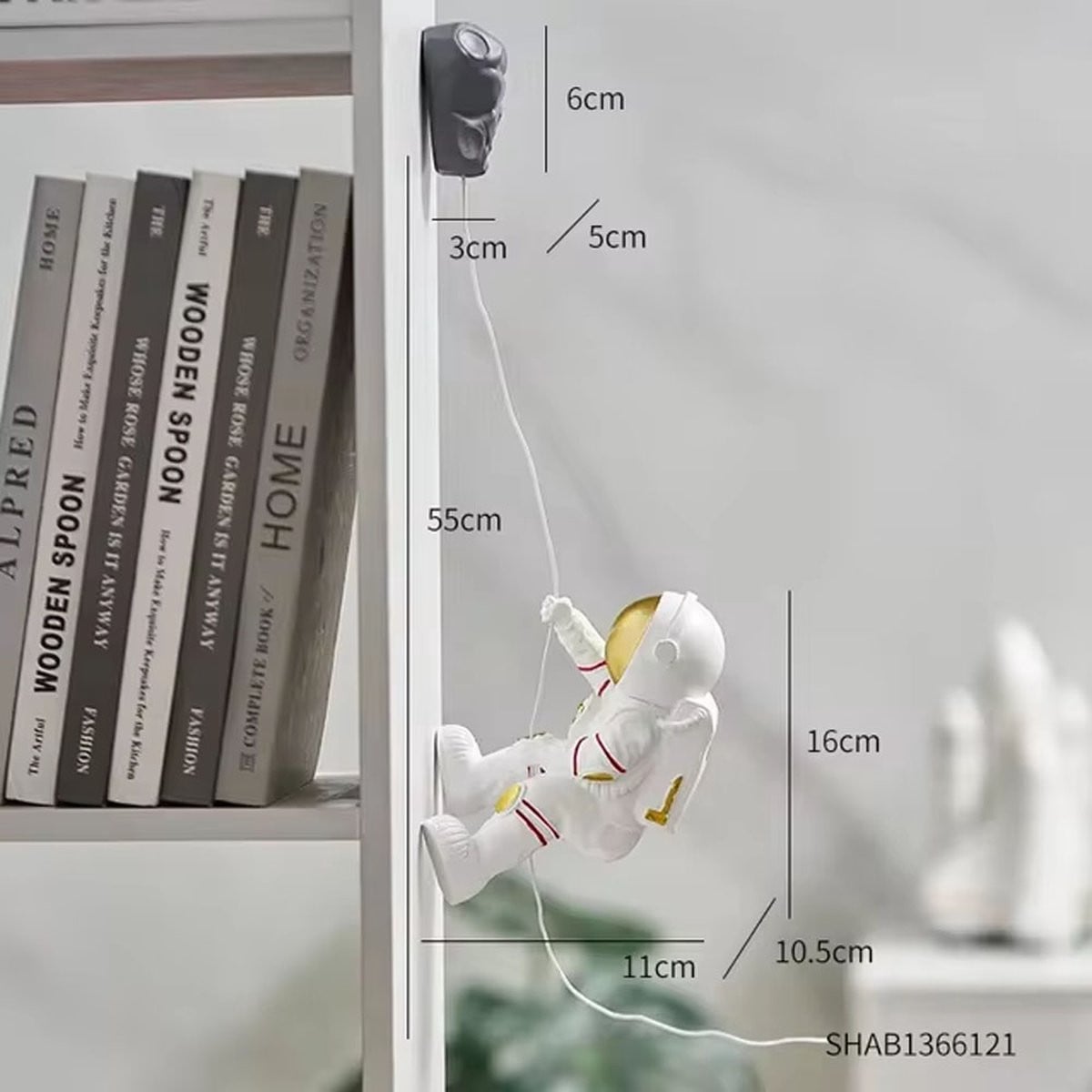 Decoratieve Klimmende Astronaut Wanddecoratie voor Volwassenen - Ruimtevaart Thema Design