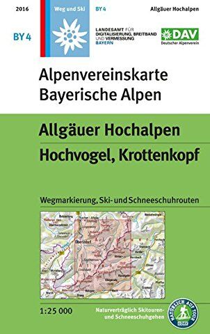 Landesamt für Digitalisierung, Breitband und Vermessung - Allgäuer Hochalpen, Hochvogel, Krottenkopf: Wegmarkierung, Ski- und Schneeschuhrouten - Preis vom 09.10.2026 07:28:09 h