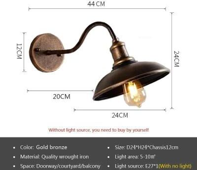 Uplifted Finds Retro Waterproof LED Wall Lamp Outdoor E27 Decorative Lighting Fixture no Bulb b Gold Bronze