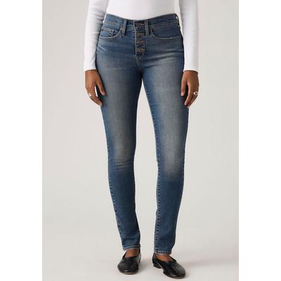 Skinny-fit-Jeans LEVI'S "311 HERITAGE SKINNY", Damen, Gr. 28, Länge 28, leaving early, Denim/Jeans, Obermaterial: 80% Baumwolle, 19% Polyester, 1% Elasthan, unifarben, skinny fit lang, Jeans, im Five-Pocket Style