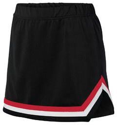 Augusta Sportswear AG9145 Women's Pike Skirt in Black/Red/White size Medium   Polyester Blend 9145