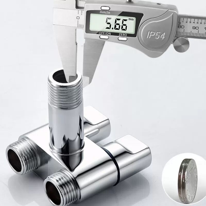 INF Messing Mini Ein-Einlass 1/2 Zwei-Auslass Universal Wasserverteiler