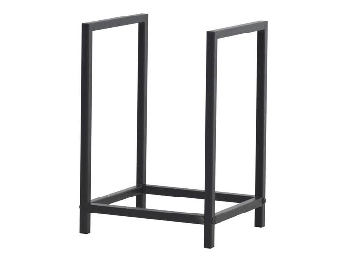 [en.casa] Kaminholzregal Torsås, Schwarz, Metall, 40x50x30 cm, Kleinmöbel, Kamine & Zubehör