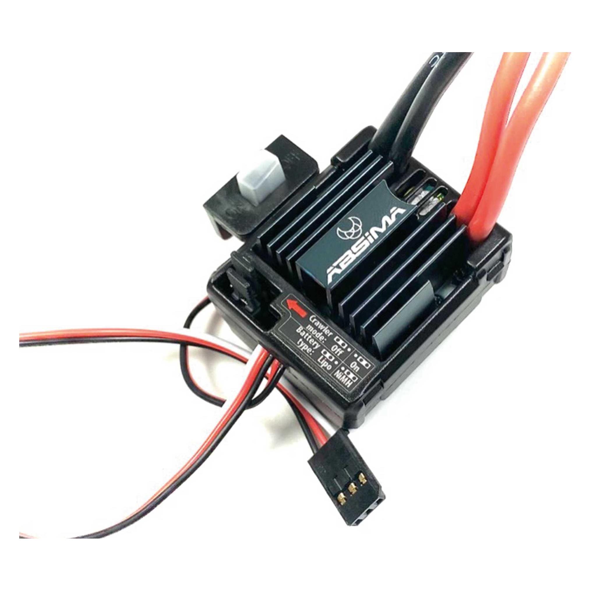 Absima Brushed Regler V2 80A Standard & Crawler wasserdicht für 1/10 (2100004V2)