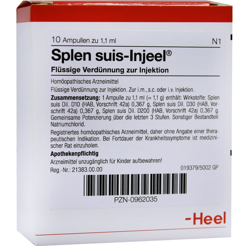 Splen suis Injeel Ampullen 10 St