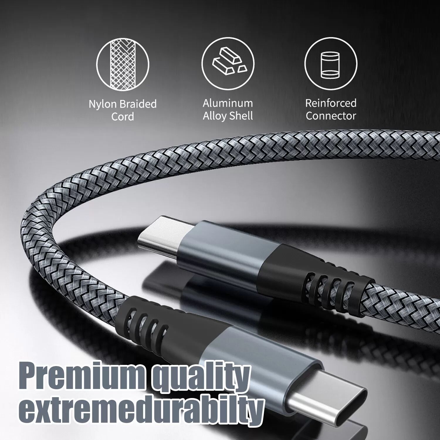 INF USB-C-Ladekabel 60W USB-C PD Ladegerät 3 m