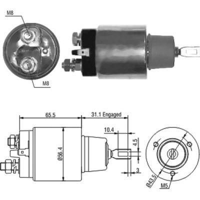 MEAT & DORIA Magnetschalter, Starter 46066 für GM ROVER LAND Ford