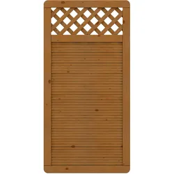 TraumGarten Sichtschutzzaun ARZAGO Holz Gitter Braun Sichtschutz Lamellenzaun, 90x179 cm
