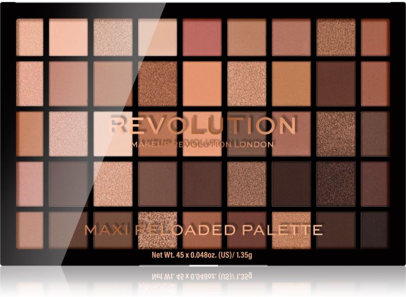 Revolution Maxi Reloaded Palette Øjenskygge palette Skygge Ultimate Nudes 45x1.35 g