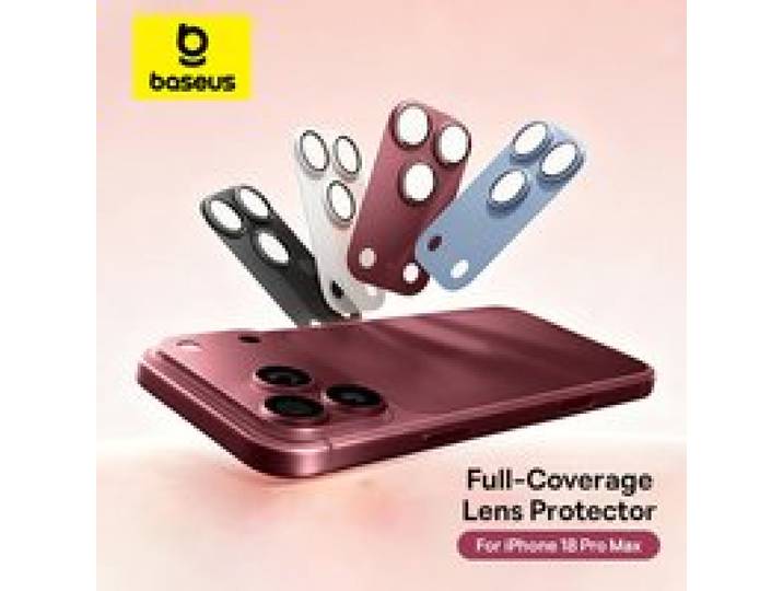 Baseus lensbeschermfolie voor iPhone 18 Pro Max, volledige dekking, antireflectie, helder display, Corning gehard glas.