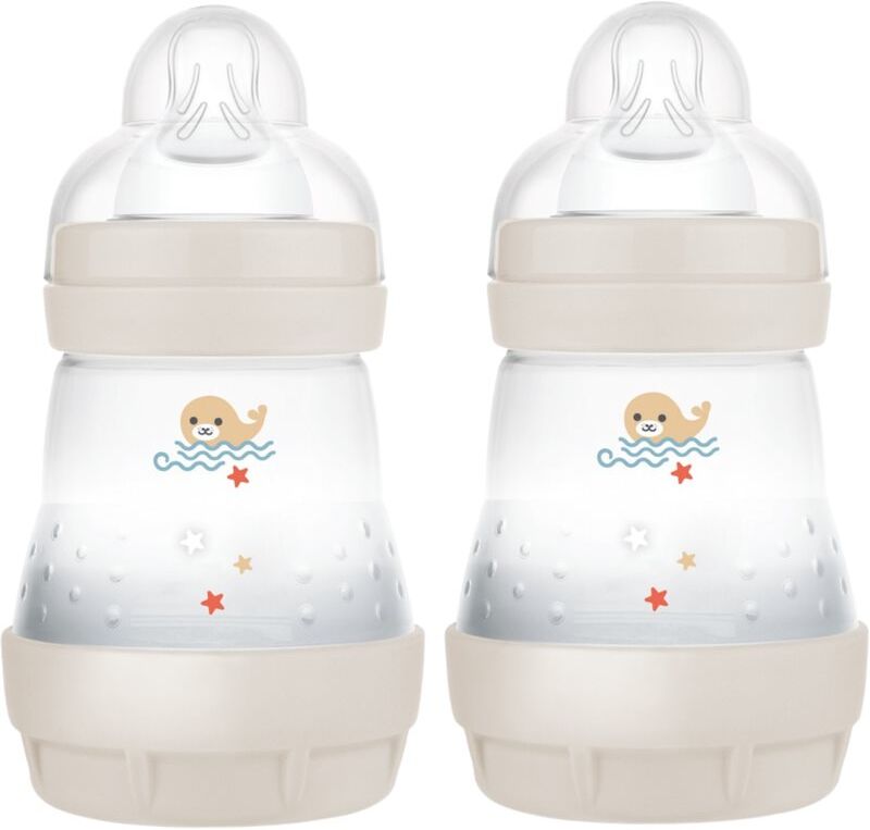 MAM Perfect Star Anti-colic Bottle biberon anti-coliques 0m+ Beige 2x160 ml
