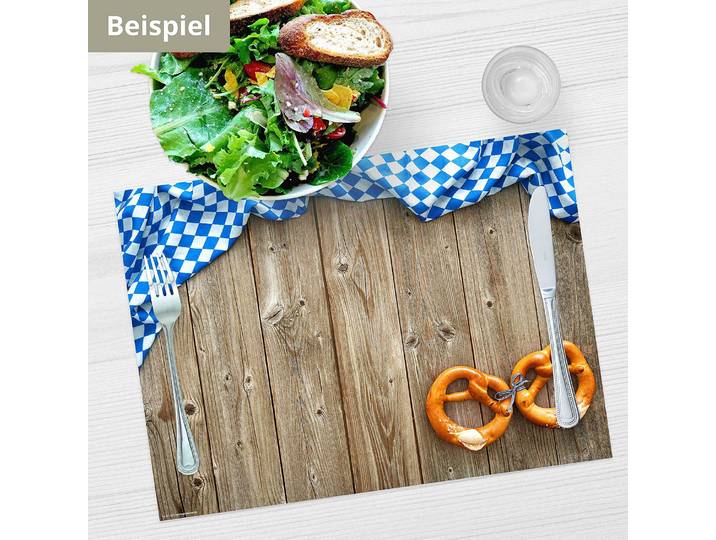 Tischset Bayern und Brezeln 12er-Set 44 x 32cm Multicolor