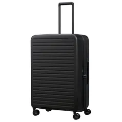 Hartschalen-Trolley SAMSONITE "RESTACKD, verschiedene Größen und Farben", Gr. B/H/T: 51cm x 75cm x 29cm 99 l, schwarz, Polypropylen, unifarben, Koffer, für Urlaub, Reise, Ferien und Geschäftsreise, mit Volumenerweiterung