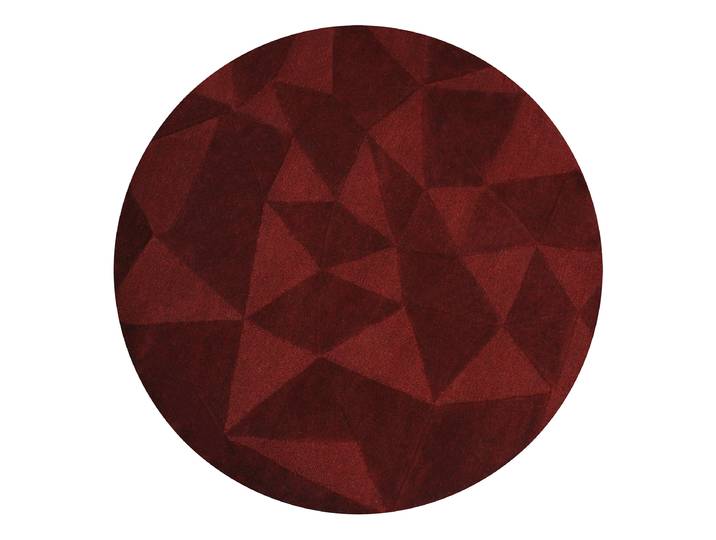 Wollteppich Shard Rot/Rot 160 x 160cm Wolle