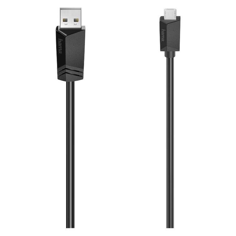 Hama Micro-USB-Kabel, USB 2.0, 480 Mbit/s, 0,75 m (0.75 m, USB 2.0) (00200607)