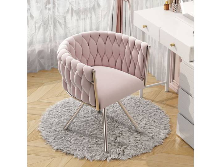 Velvet Makeup chair No.1 chaise pivotante de chambre de luxe simple chaise pivotante décontractée quatre pieds de soutien en m