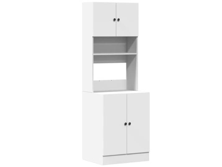 HKTMGDNG Küchenschrank Highboard Vorratsschrank Weiß 60x50x180 cm Vielschichtiger Stauraumschrank mit Türen und Schubladen für Ordnung in Küche, Esszimmer oder Gastronomie.
