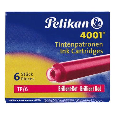 Pelikan 4001 Tp/6 (Rot, 6 Stk.) (301192)